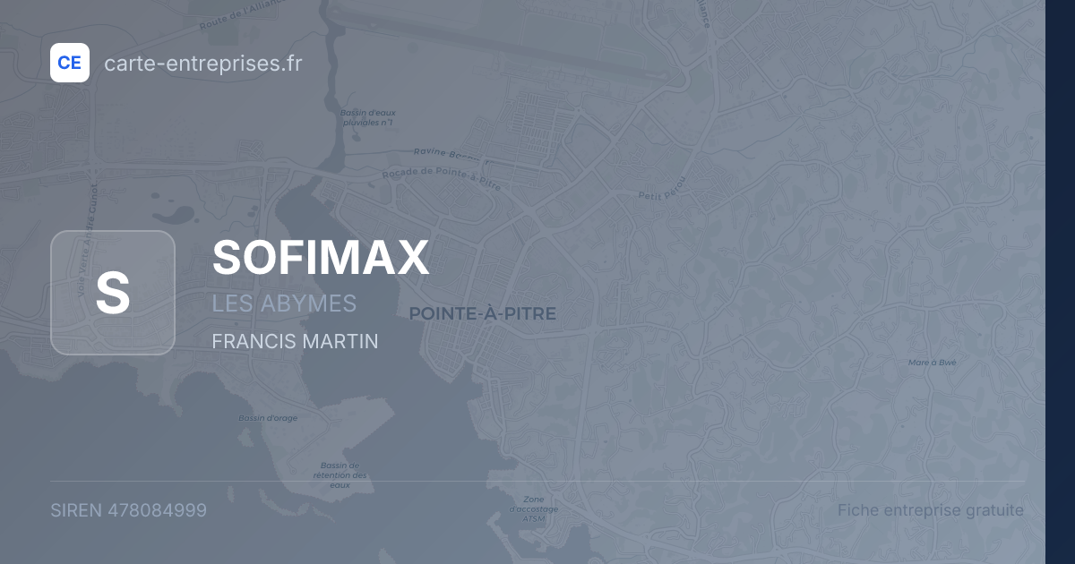 SOFIMAX — 478084999 — fiche entreprise