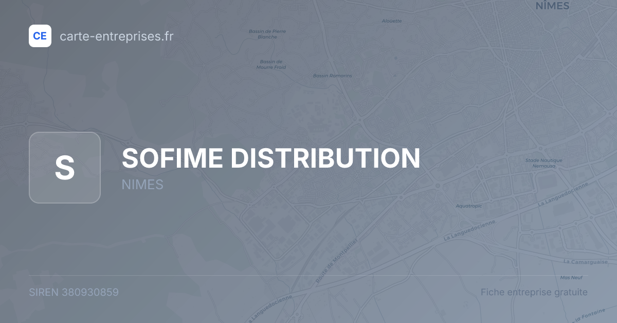 SOFIME DISTRIBUTION — 380930859 — fiche entreprise