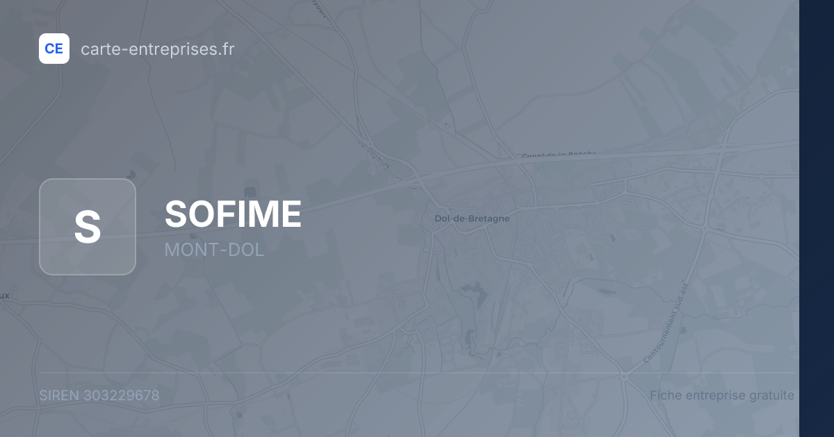 SOFIME — 303229678 — fiche entreprise