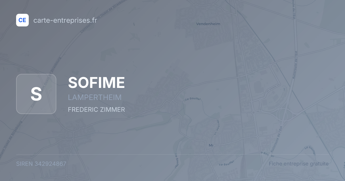 SOFIME — 342924867 — fiche entreprise