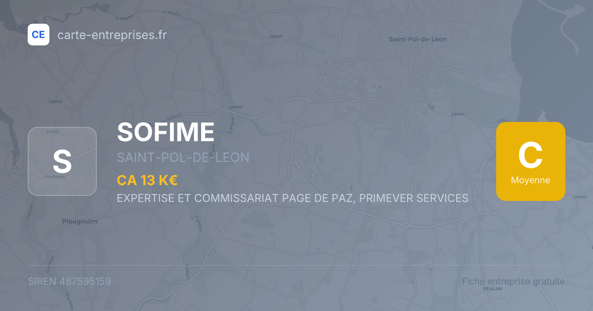 SOFIME — 487595159 — fiche entreprise