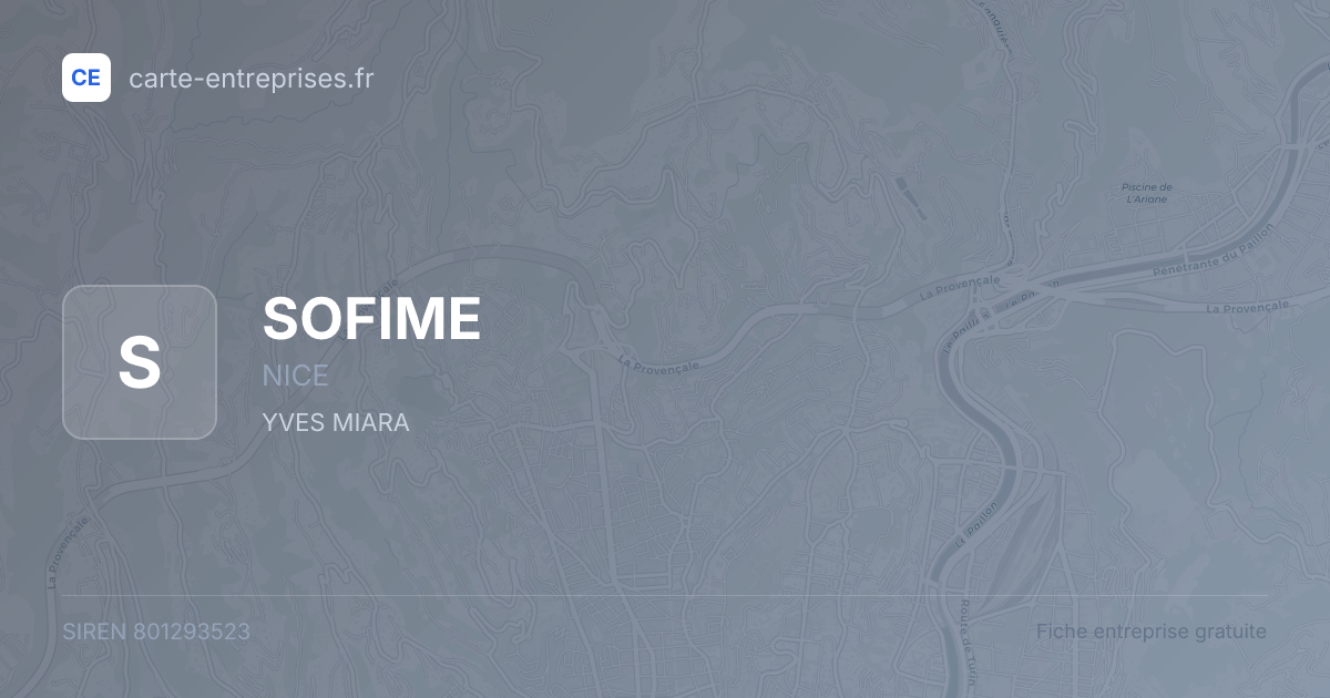 SOFIME — 801293523 — fiche entreprise