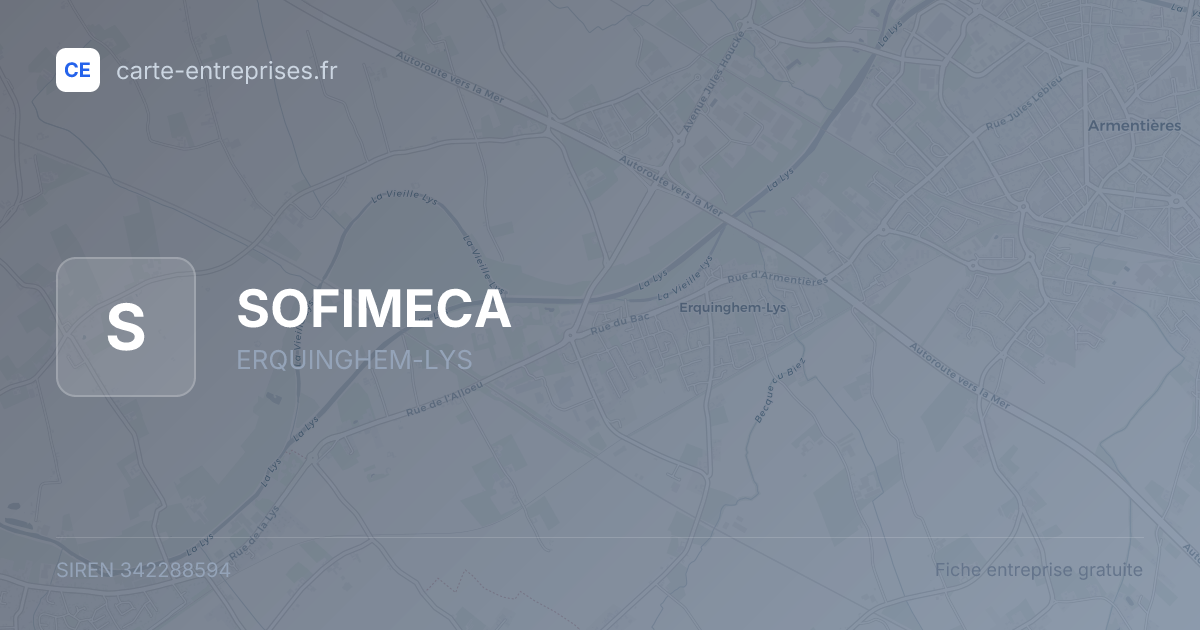 SOFIMECA — 342288594 — fiche entreprise