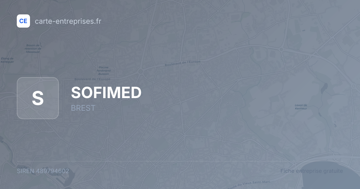 SOFIMED — 489794602 — fiche entreprise