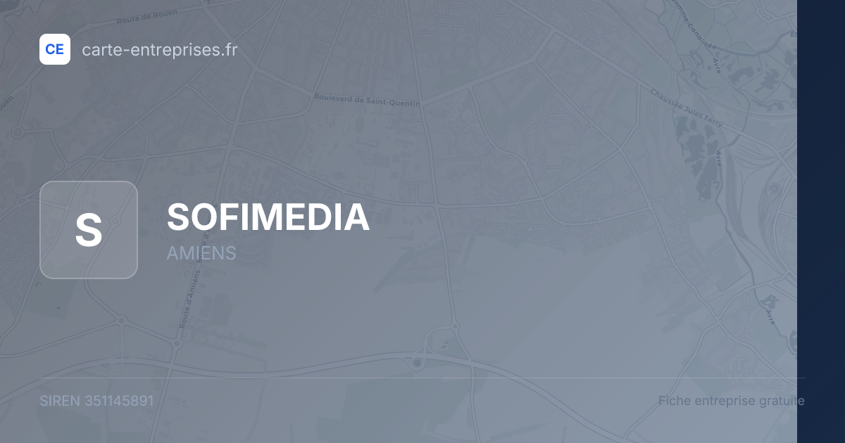 SOFIMEDIA — 351145891 — fiche entreprise