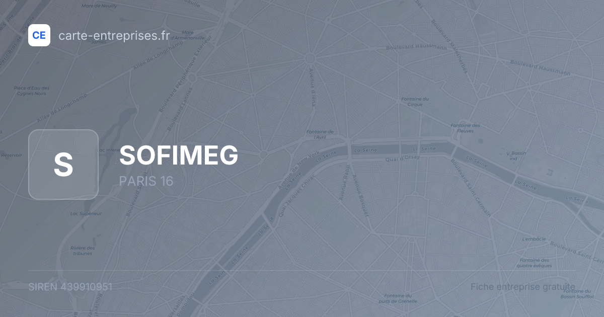 SOFIMEG — 439910951 — fiche entreprise