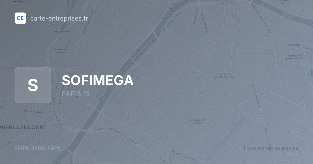 SOFIMEGA — 428968929 — fiche entreprise