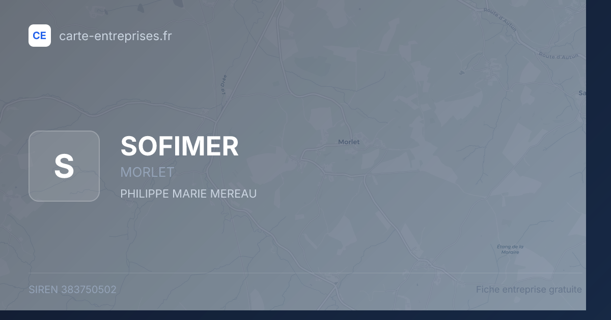 SOFIMER — 383750502 — fiche entreprise