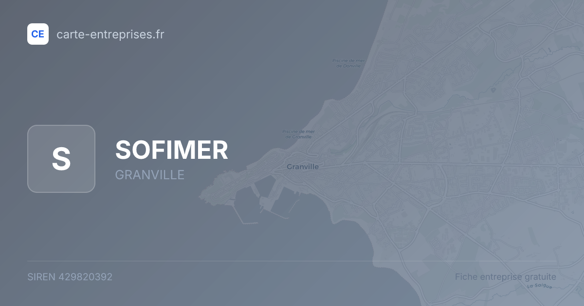 SOFIMER — 429820392 — fiche entreprise