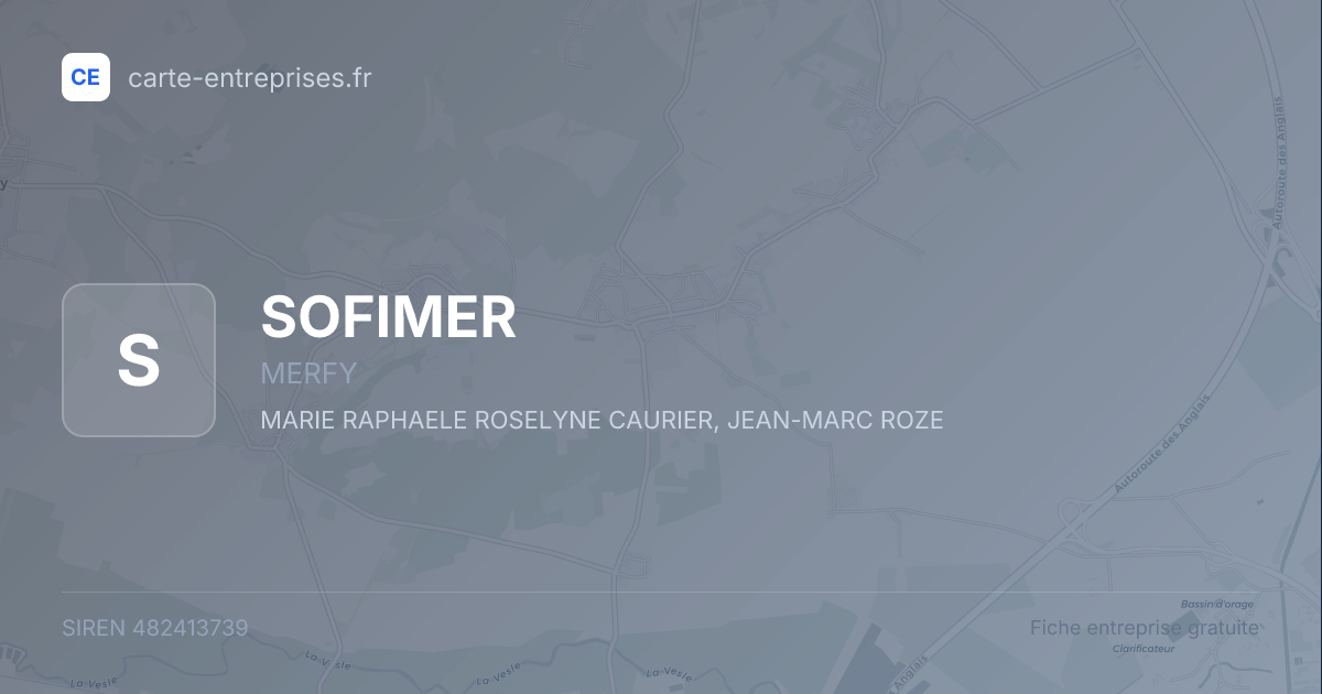 SOFIMER — 482413739 — fiche entreprise