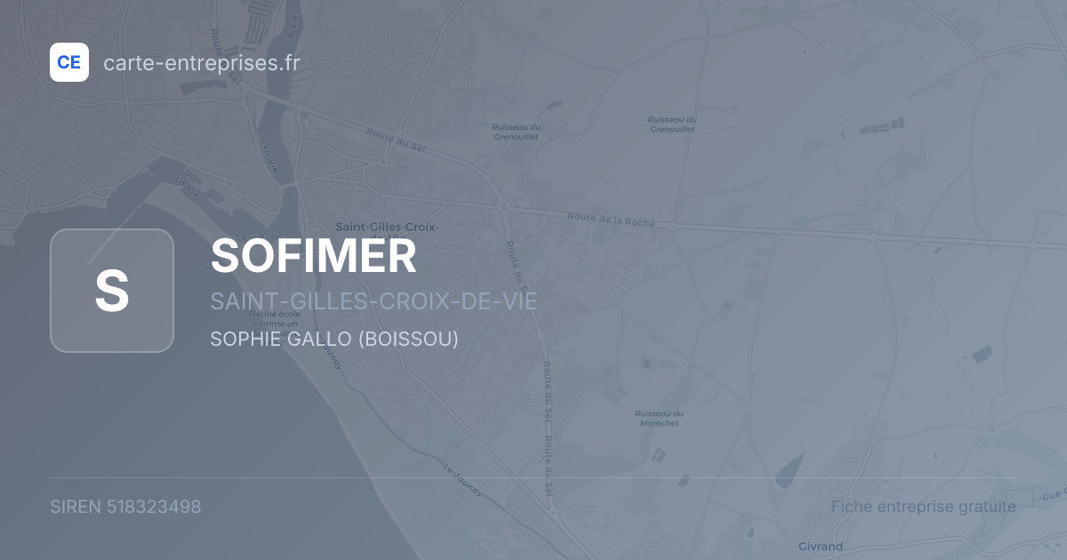 SOFIMER — 518323498 — fiche entreprise