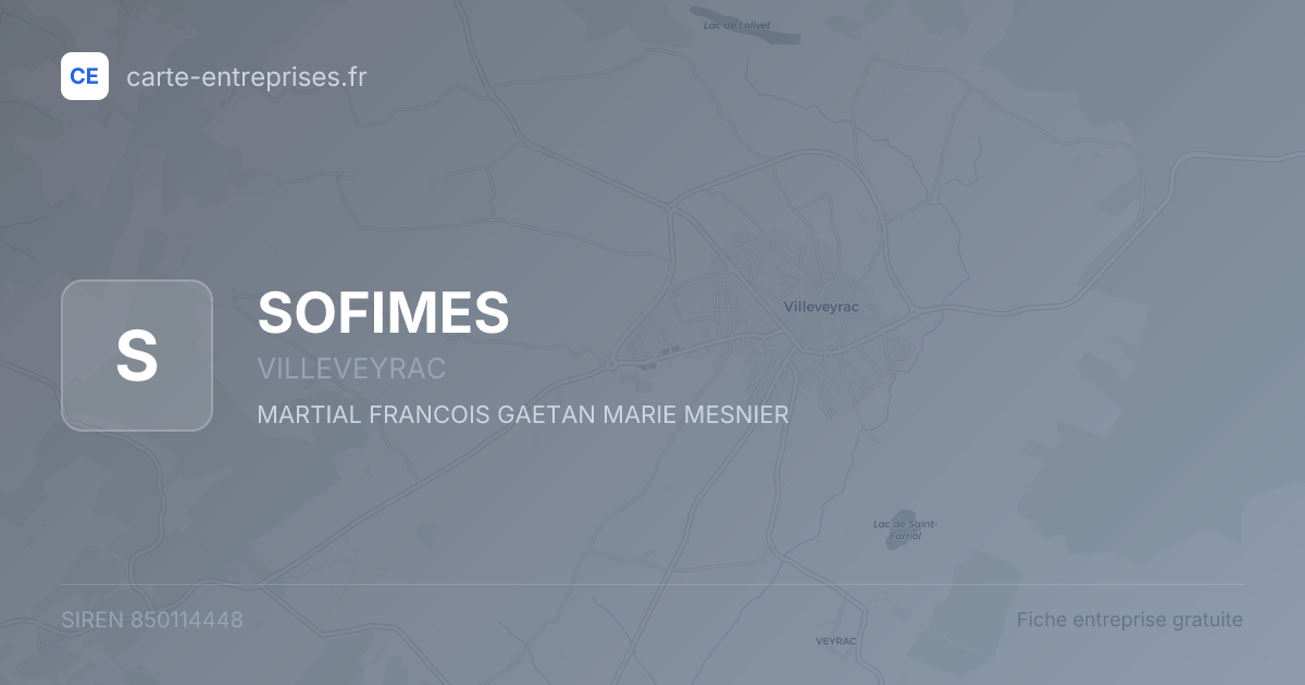 SOFIMES — 850114448 — fiche entreprise