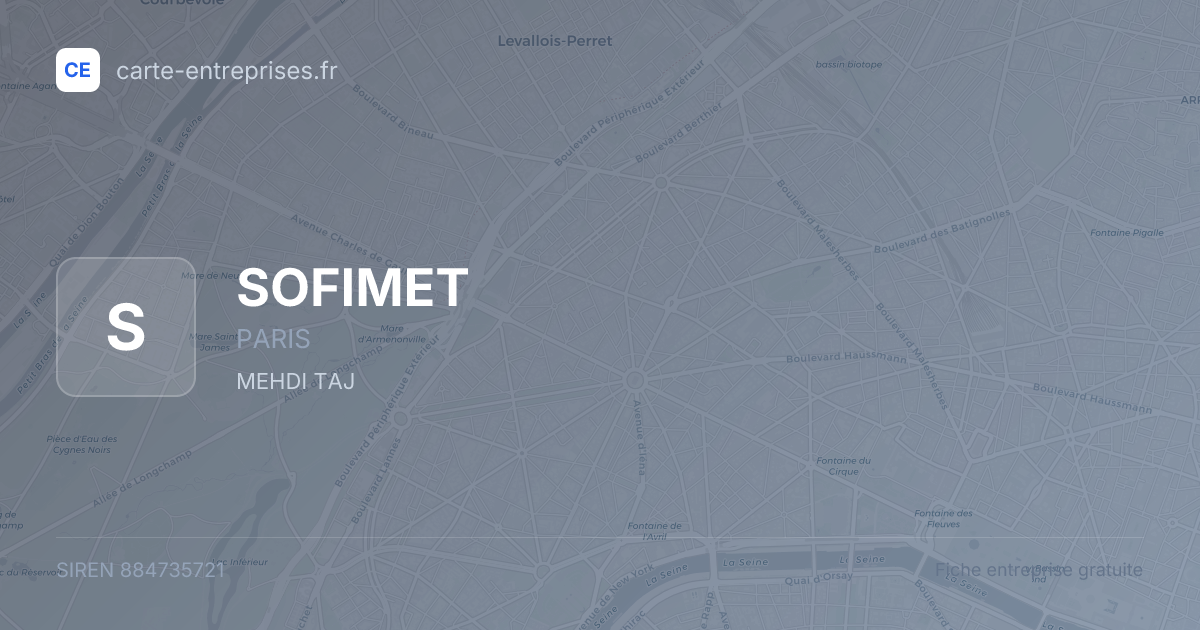 SOFIMET — 884735721 — fiche entreprise
