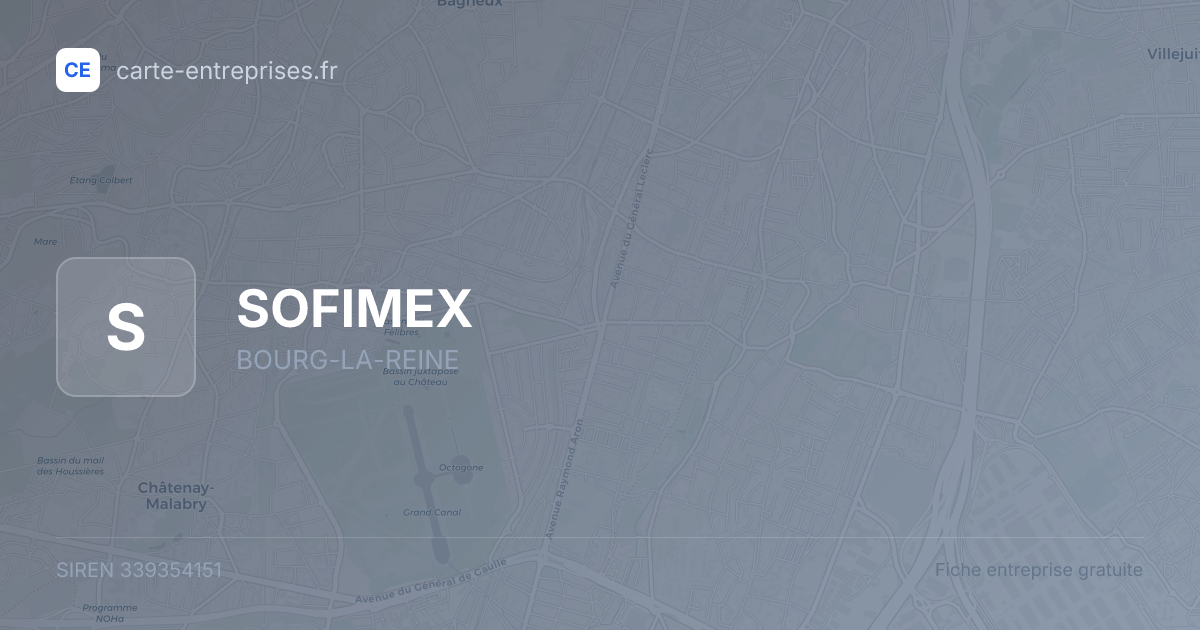 SOFIMEX — 339354151 — fiche entreprise