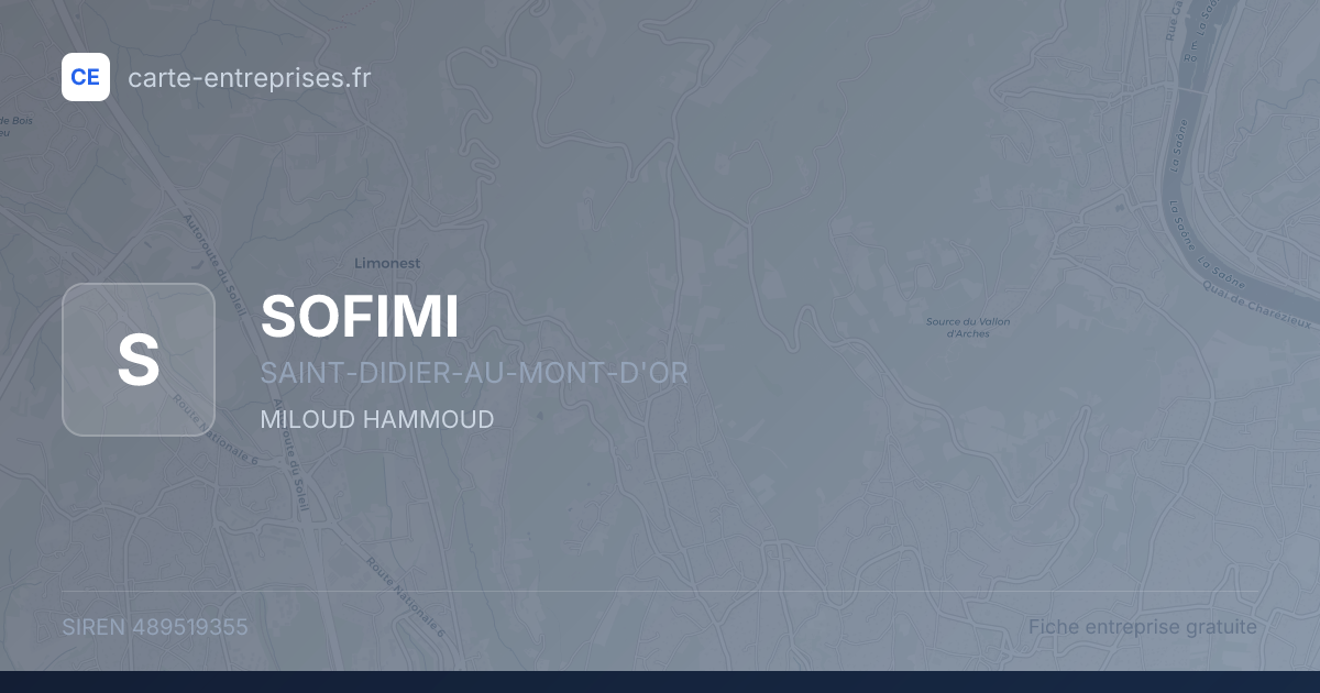 SOFIMI — 489519355 — fiche entreprise
