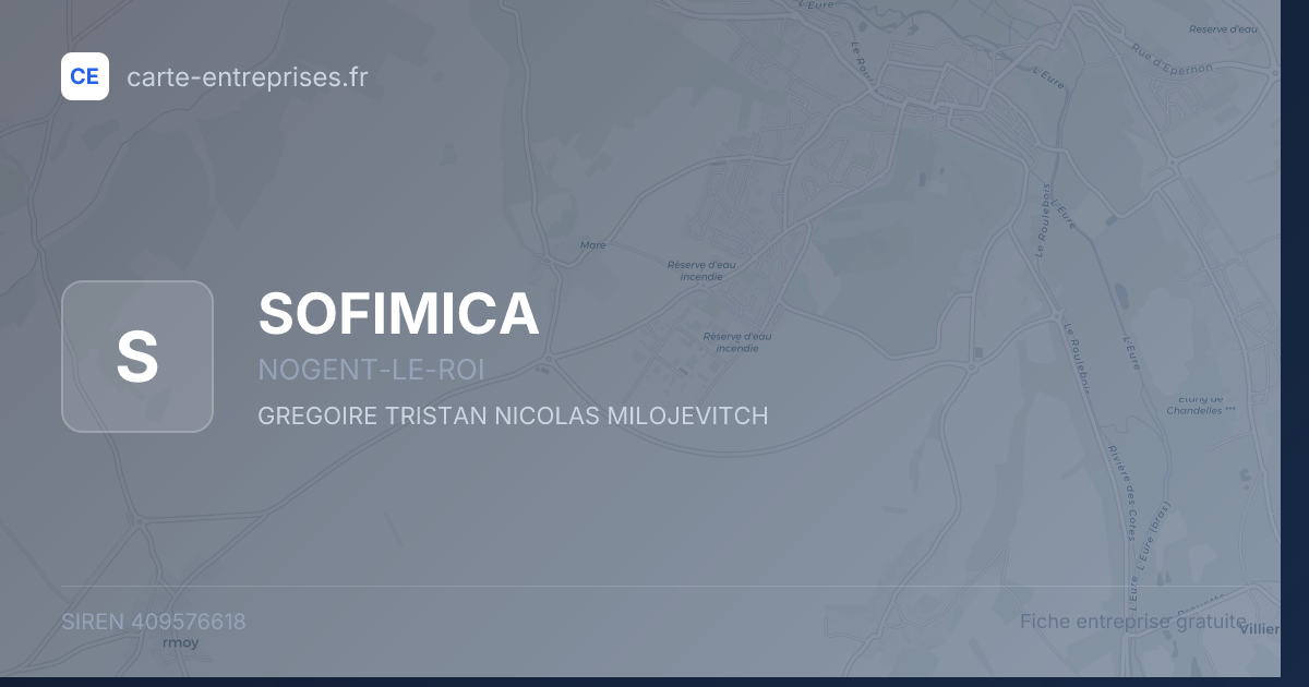SOFIMICA — 409576618 — fiche entreprise