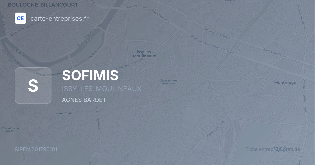 SOFIMIS — 301790101 — fiche entreprise