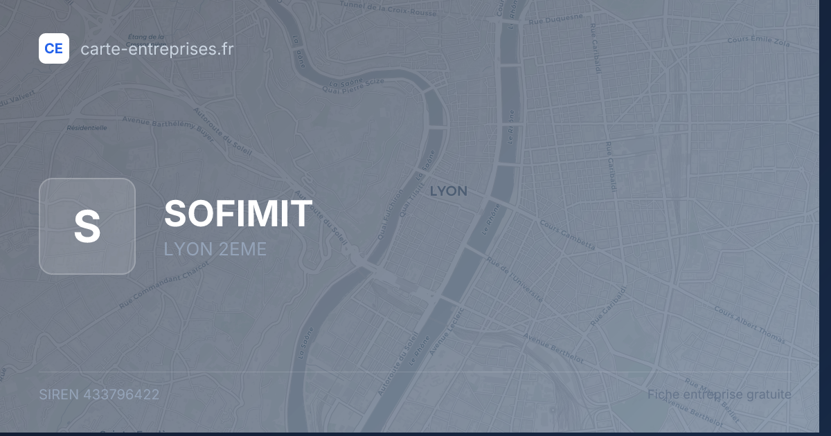 SOFIMIT — 433796422 — fiche entreprise