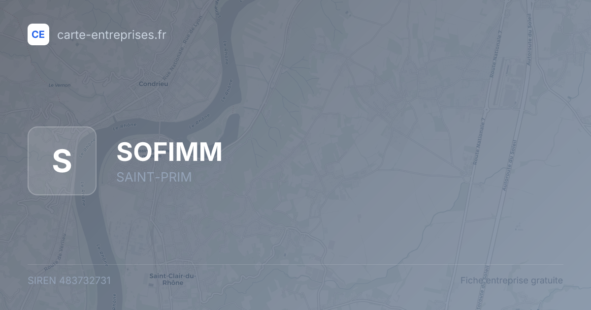 SOFIMM — 483732731 — fiche entreprise