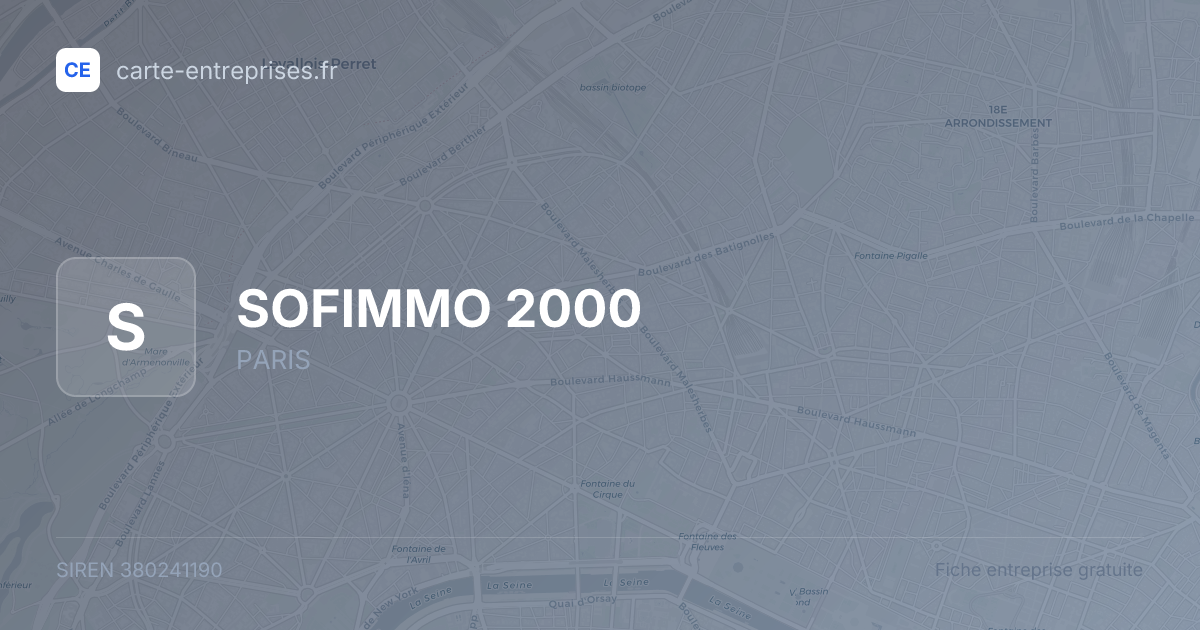 SOFIMMO 2000 — 380241190 — fiche entreprise