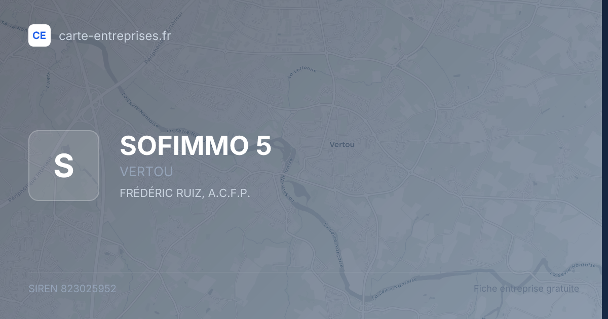 SOFIMMO 5 — 823025952 — fiche entreprise