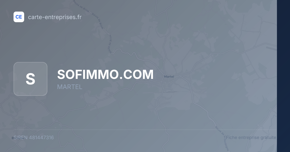 SOFIMMO.COM — 481447316 — fiche entreprise