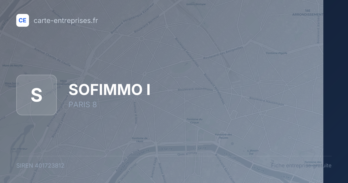 SOFIMMO I — 401723812 — fiche entreprise