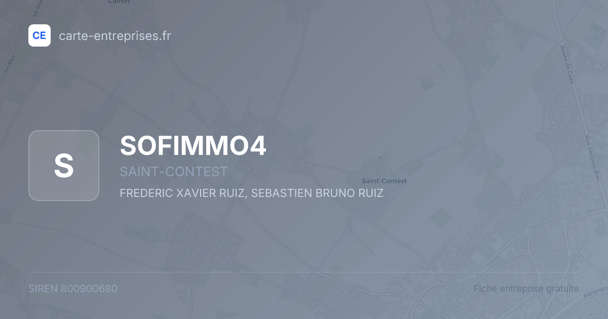 SOFIMMO4 — 800900680 — fiche entreprise