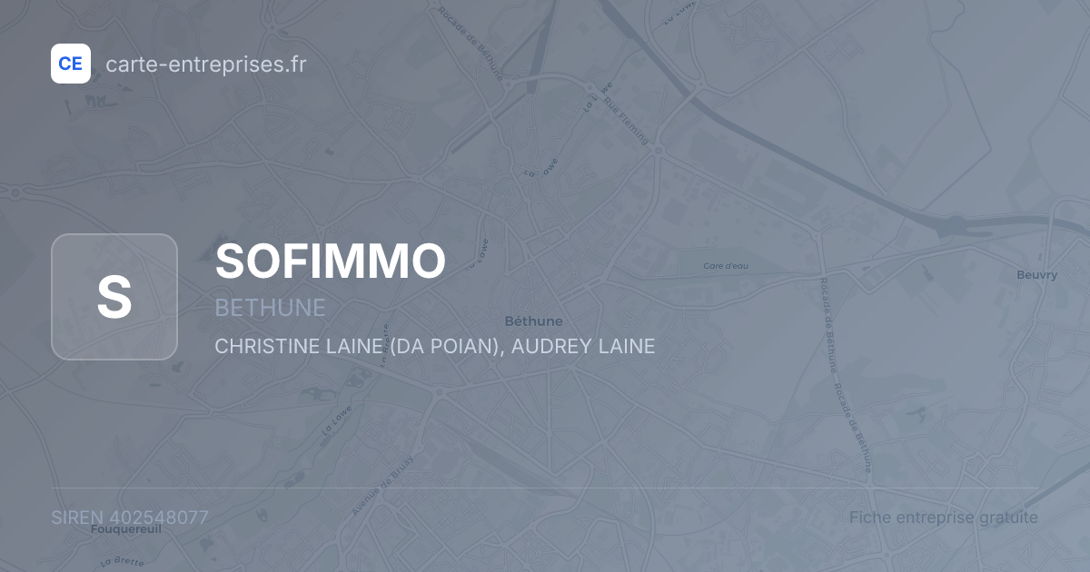 SOFIMMO — 402548077 — fiche entreprise