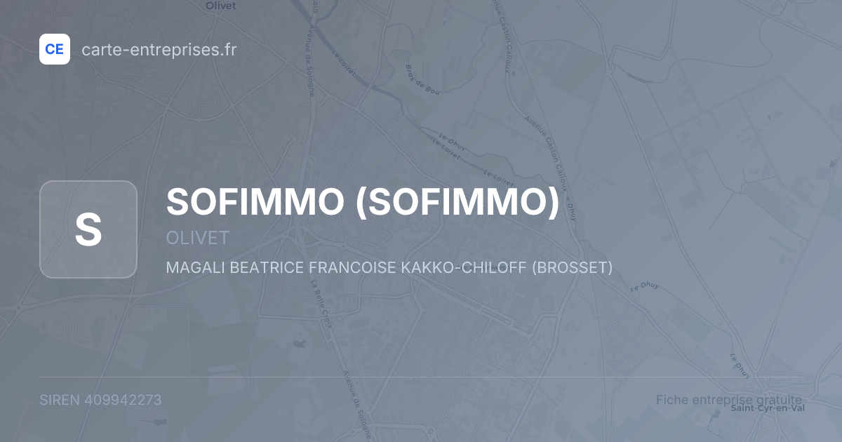 SOFIMMO — 409942273 — fiche entreprise