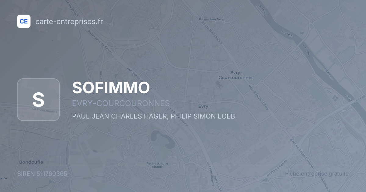 SOFIMMO — 511760365 — fiche entreprise