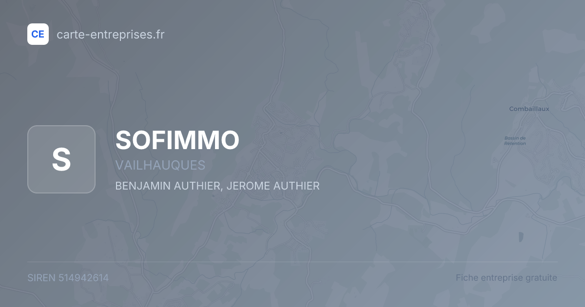SOFIMMO — 514942614 — fiche entreprise