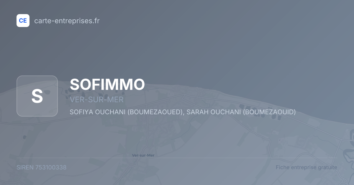 SOFIMMO — 753100338 — fiche entreprise