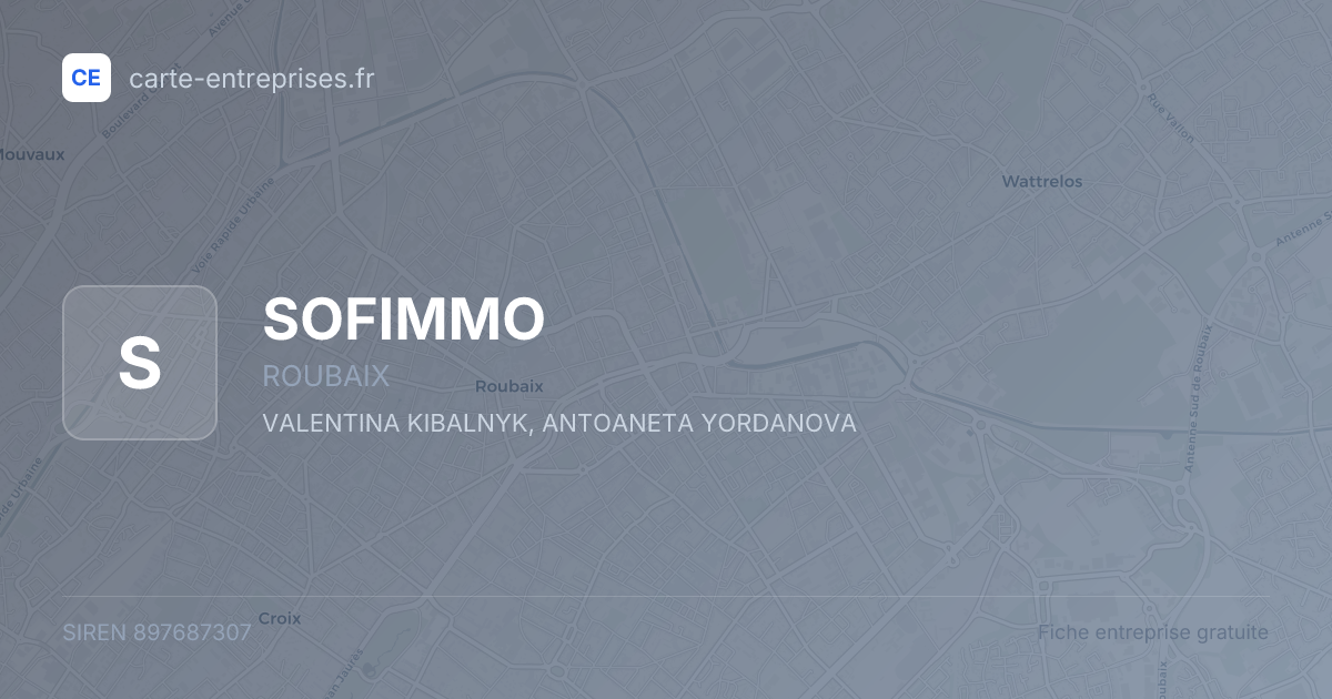 SOFIMMO — 897687307 — fiche entreprise