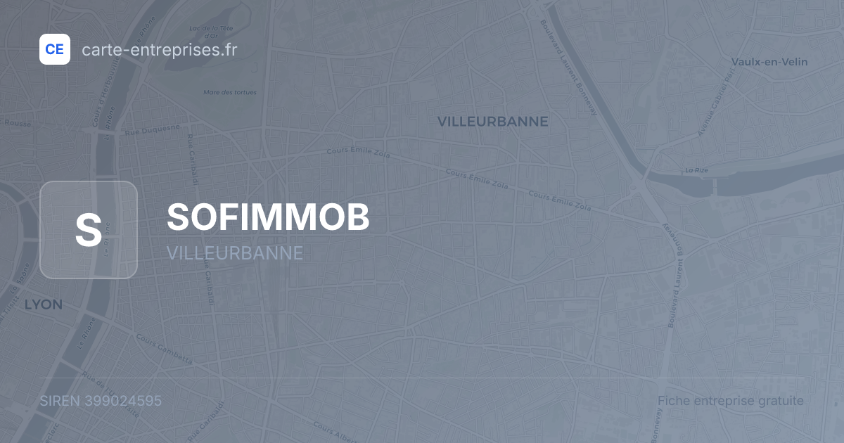 SOFIMMOB — 399024595 — fiche entreprise