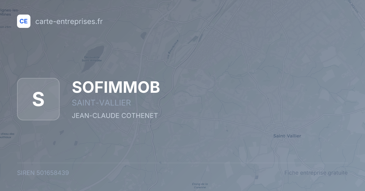 SOFIMMOB — 501658439 — fiche entreprise