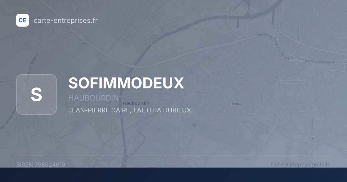 SOFIMMODEUX — 798924619 — fiche entreprise