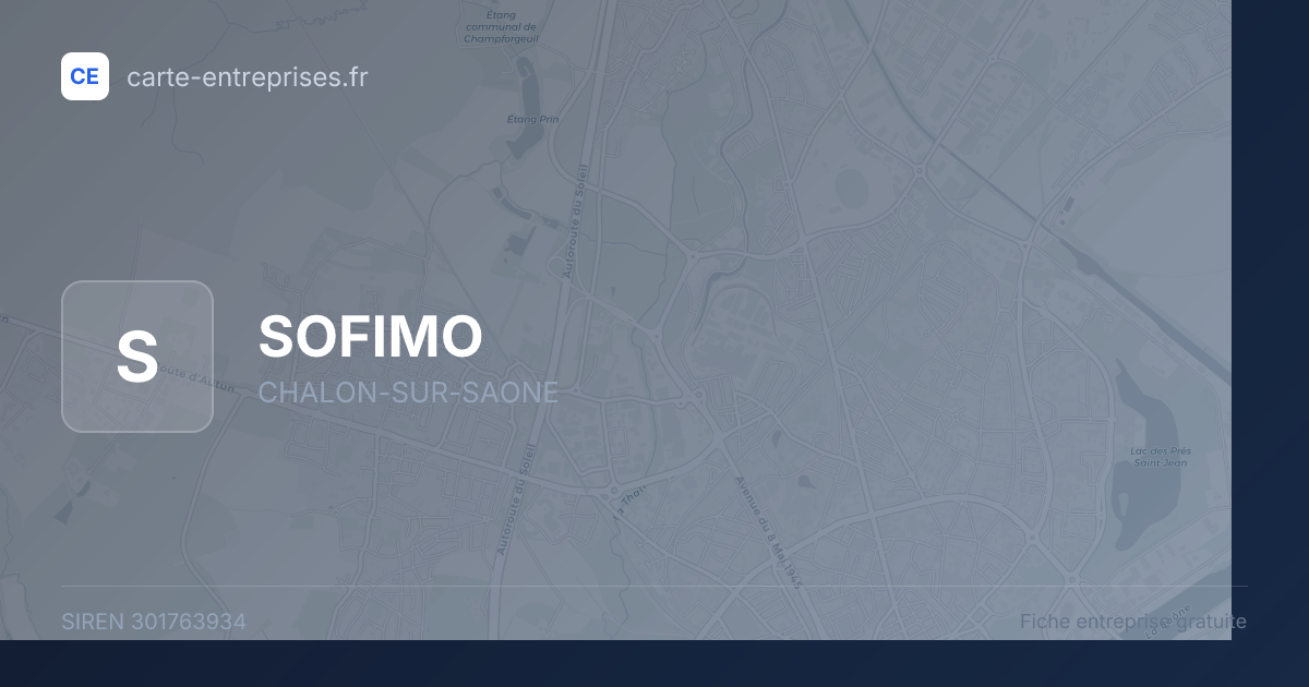 SOFIMO — 301763934 — fiche entreprise
