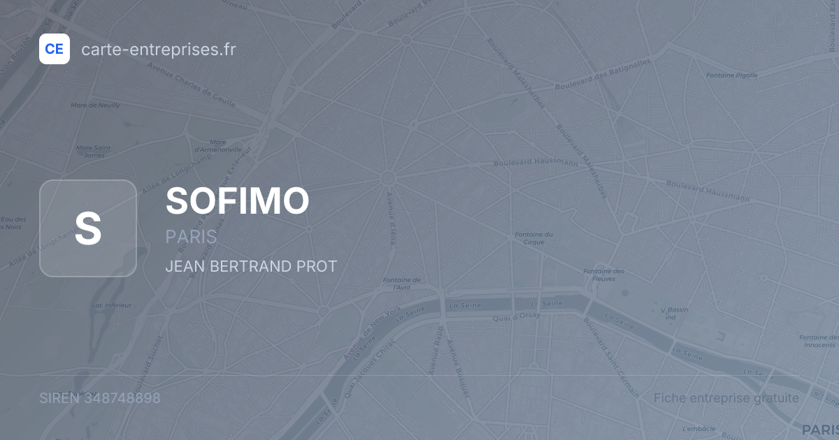 SOFIMO — 348748898 — fiche entreprise