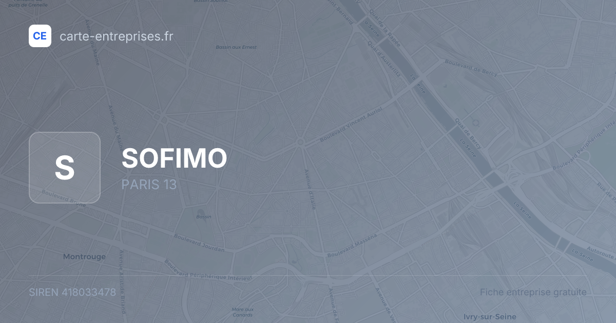 SOFIMO — 418033478 — fiche entreprise