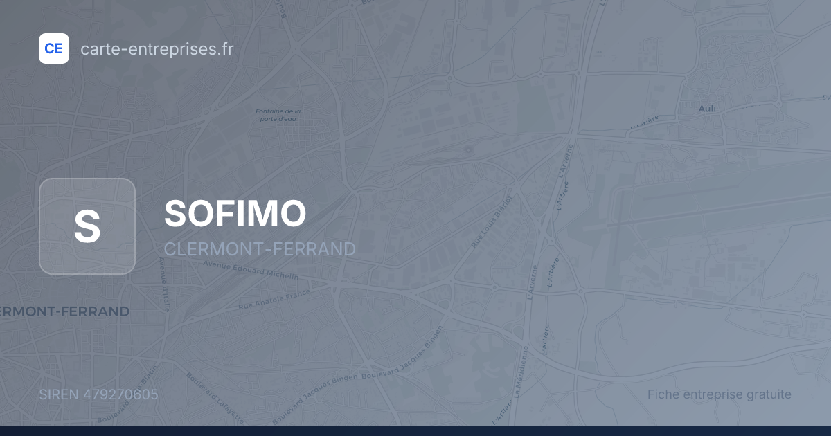 SOFIMO — 479270605 — fiche entreprise