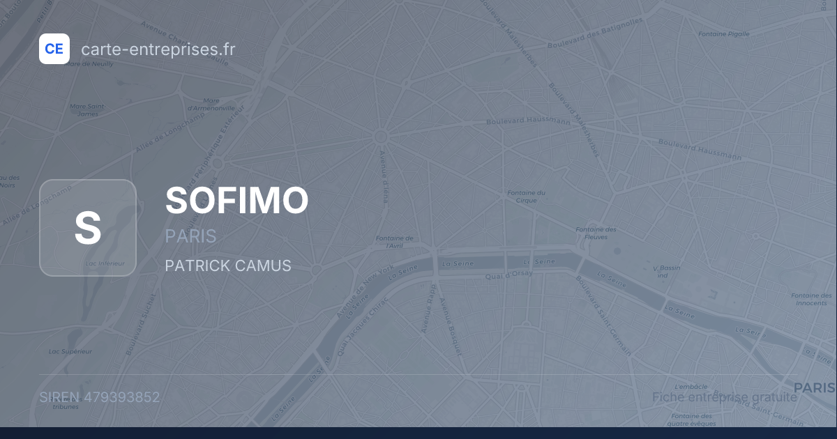 SOFIMO — 479393852 — fiche entreprise