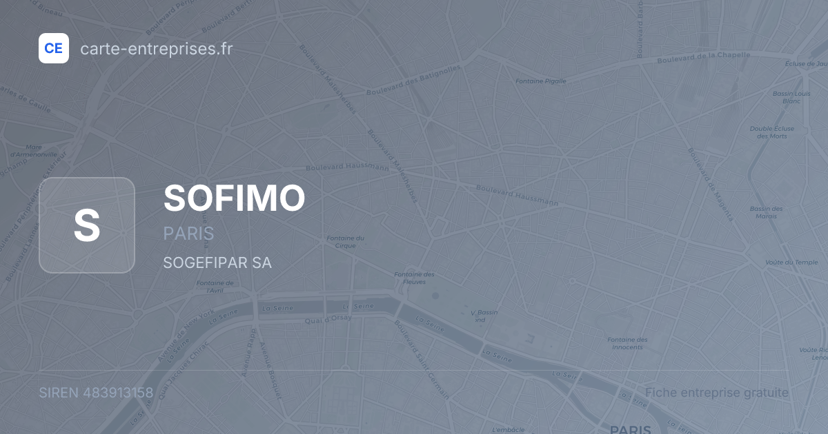SOFIMO — 483913158 — fiche entreprise