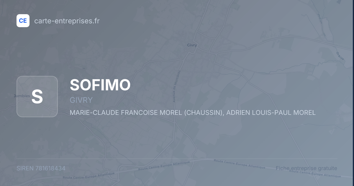 SOFIMO — 781618434 — fiche entreprise