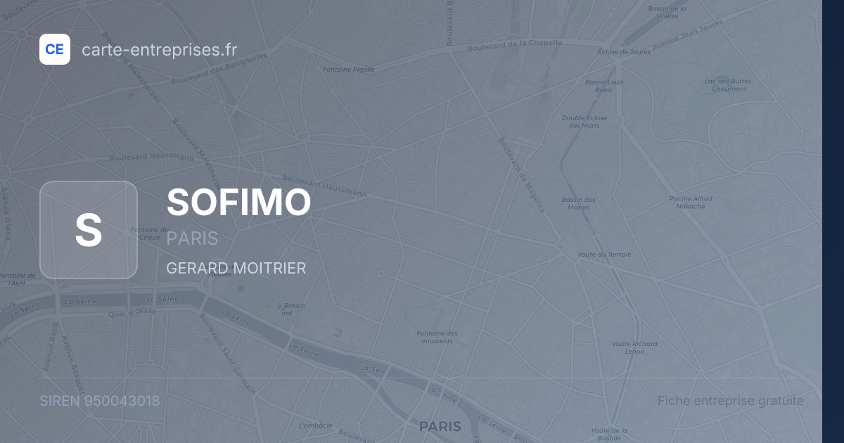 SOFIMO — 950043018 — fiche entreprise
