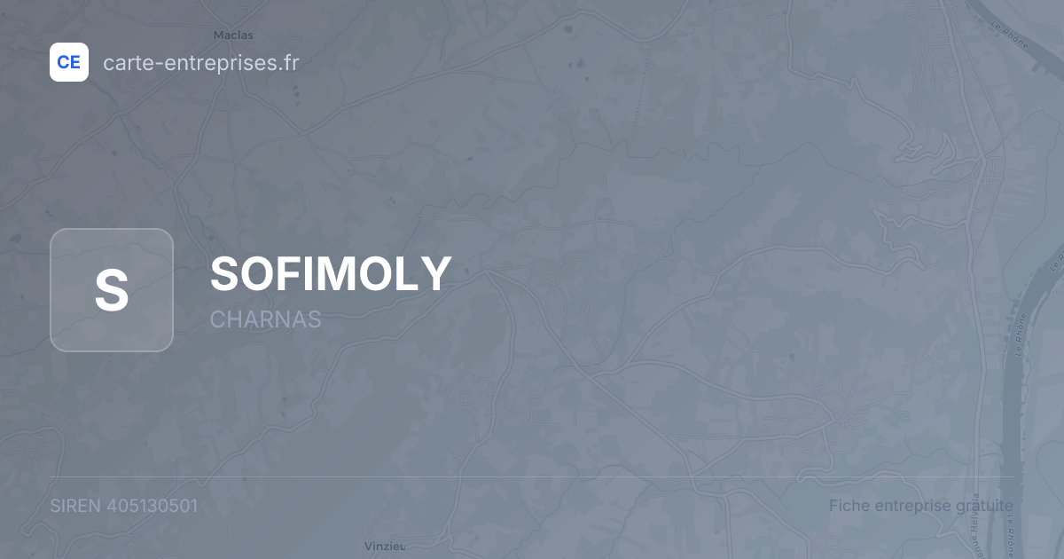 SOFIMOLY — 405130501 — fiche entreprise