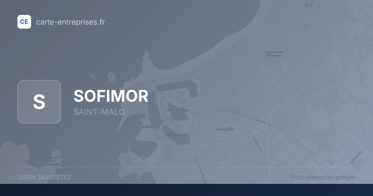 SOFIMOR — 344978762 — fiche entreprise