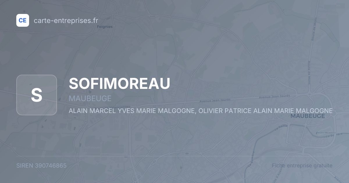 SOFIMOREAU — 390746865 — fiche entreprise