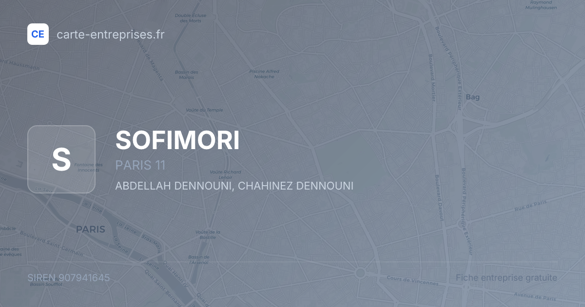 SOFIMORI — 907941645 — fiche entreprise