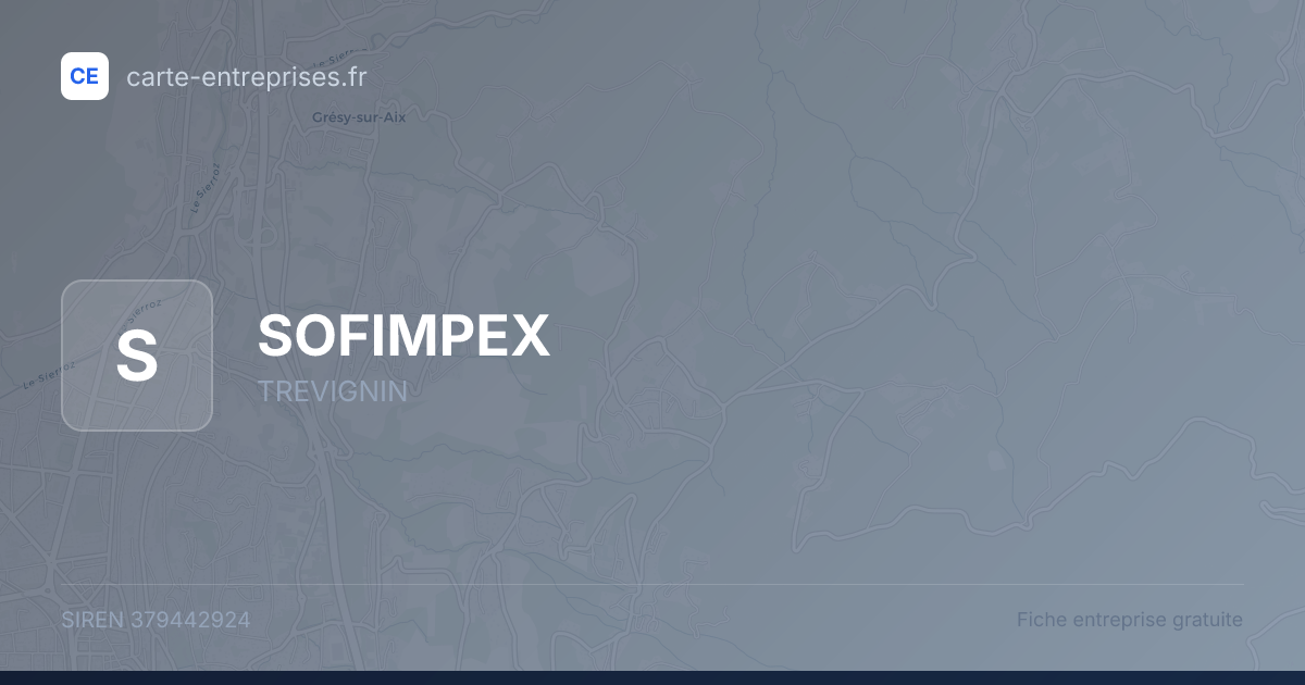 SOFIMPEX — 379442924 — fiche entreprise